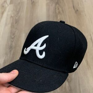 ATL New Era Black Cap Green Embroidered